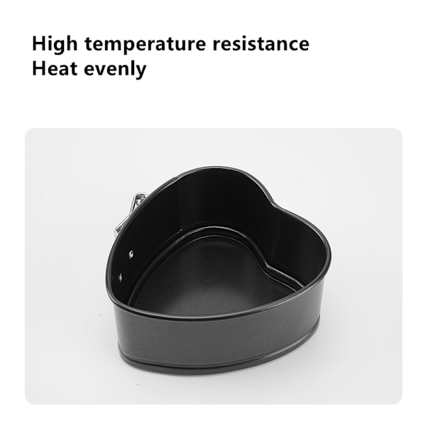 JMXC Set med 4 miniformade kakformar med non-stick-hjärta, non-stick