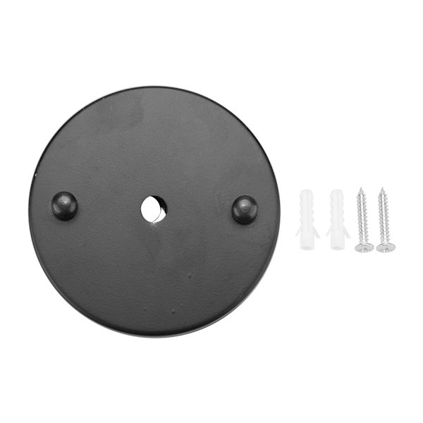 10CM Takbasplatta Rund Metall Hängande Ljustillbehör Modern Sovrum Heminredning Svart