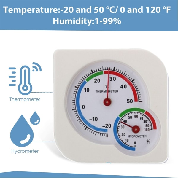 Inomhustermometer Monitor Mätare Temperatur Fuktighetsmätare