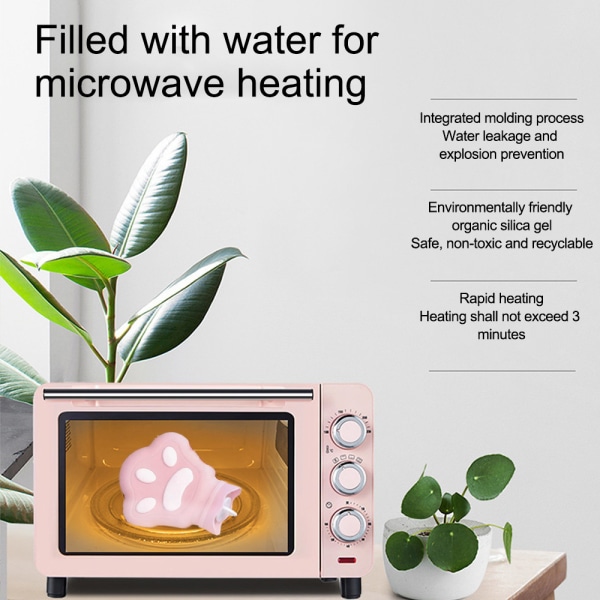 Varmvattenflaska med cover Silikon varmvattenpåse för smärta