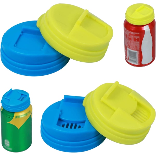 4-pack läckagesäkra burklock för läskburkar och ölburkar