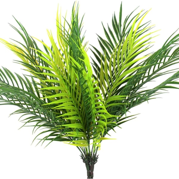 2 pakke kunstige treblader Tropiske planter Faux Fake Frond Pl