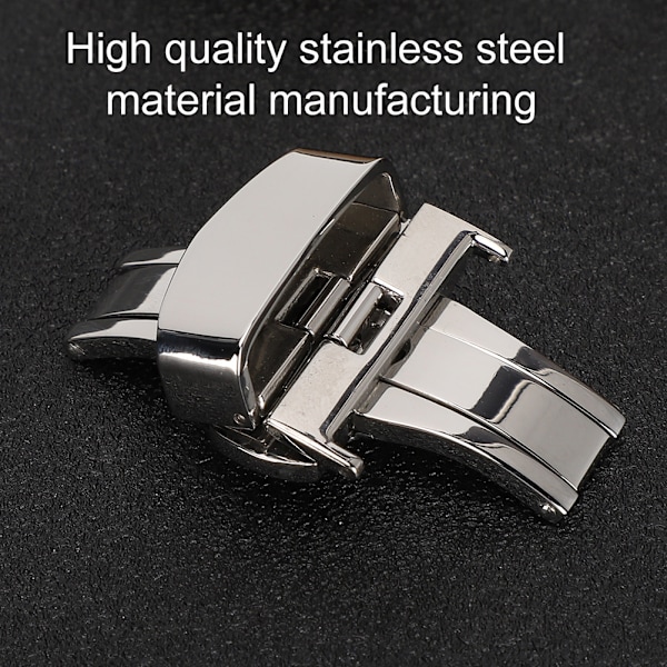 Stainless Steel Watch Clasp Buckle Watchband Clasp Replacement Accessory Silver22MM