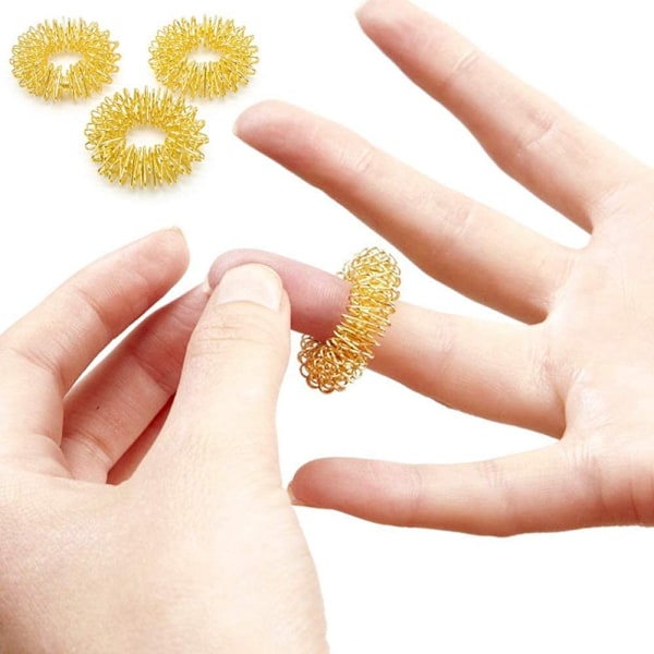 5 stycken massageringar stickande sensoriska fingerringar, akupressur