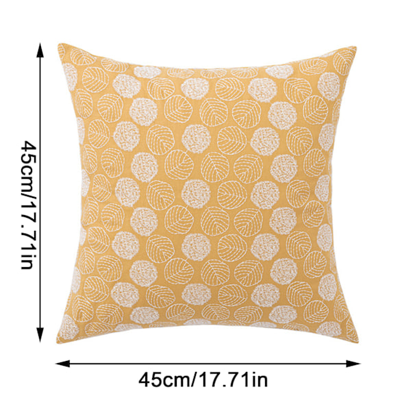 Blad broderi dekorativ putetrekk Boho Tufted lin putetrekk for sofa seng