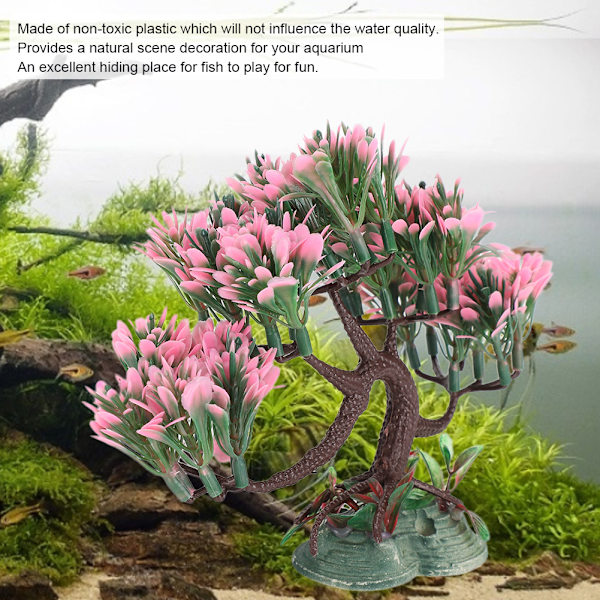 Kunstig grønn tang levende vannplanter fiskebolleplantedekorasjoner for akvarium (Q&#8209;S015E )