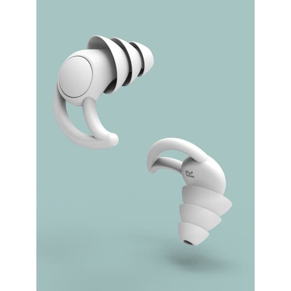 Aougo – Gjenbrukbare støyreduserende ørepropper 33dB – Vanntette i silikon – Ergonomisk komfort for søvn, studier, reise – Pakke med 2 par