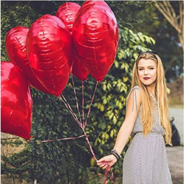 Herz Folienballon rot 20 Stück Herz Helium Luftballons