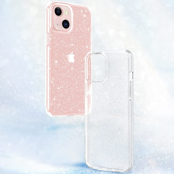 Kompatibel med iPhone 13 Case Clear Glitter Sparkle Bling