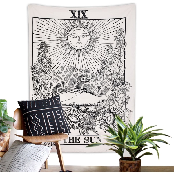 Tarot-seinävaate Kuu Tähti Aurinko -seinävaate keskiaikainen Eurooppa