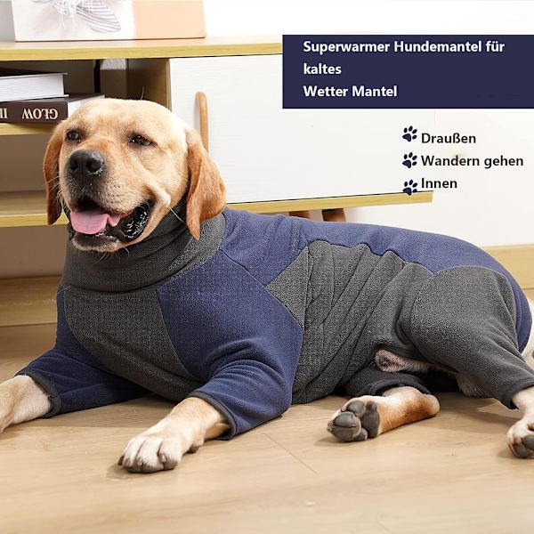 Vinterjackor och vinterrockar för hundar fleece overall hund fleece jacka vinterrock stora hundar vinterkläder för små medelstora husdjur inomhus
