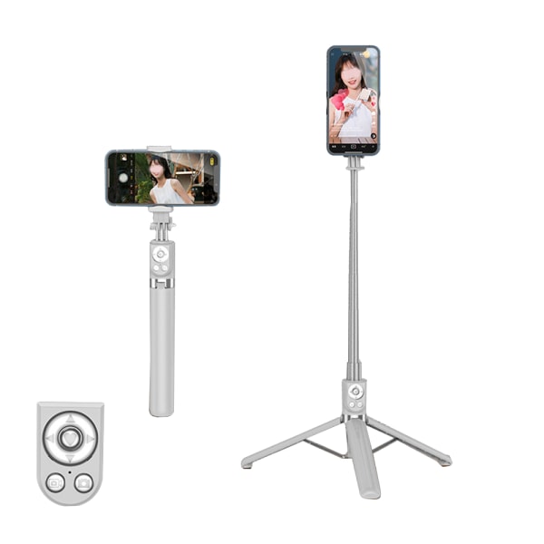 Selfie Stick, uttrekkbar Selfie Stick med Tik Tok oppladbar