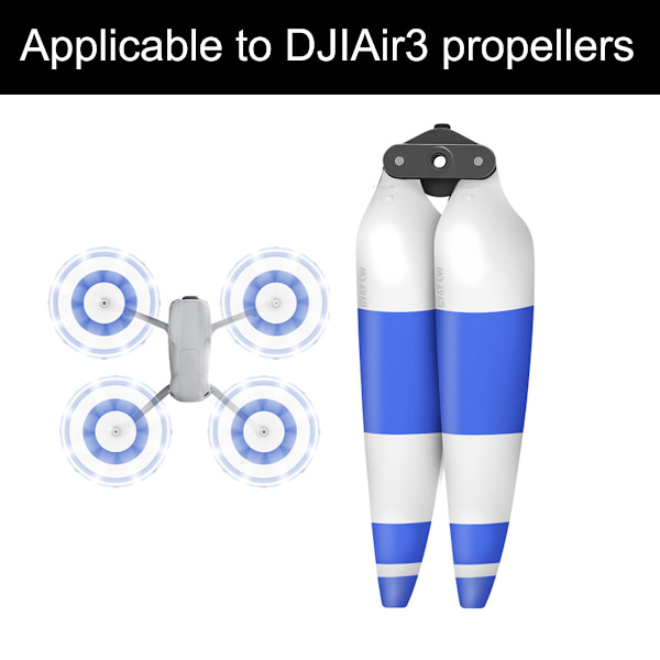 Ljudlösa propellrar för DJI Air 3 kameradrönare RC fjärrkontroll Quadcopter snabbkoppling