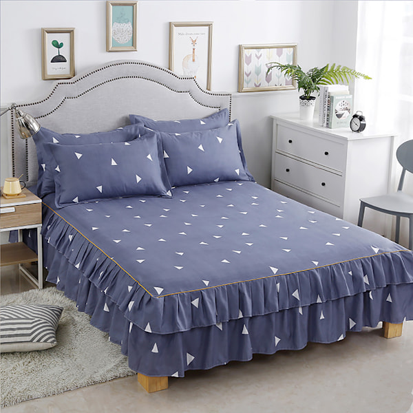 Sängkappa av hög kvalitet, mångsidig design med spets för 1,8 m säng, material som andas och är skrynkelfritt, bekväm värme året runt