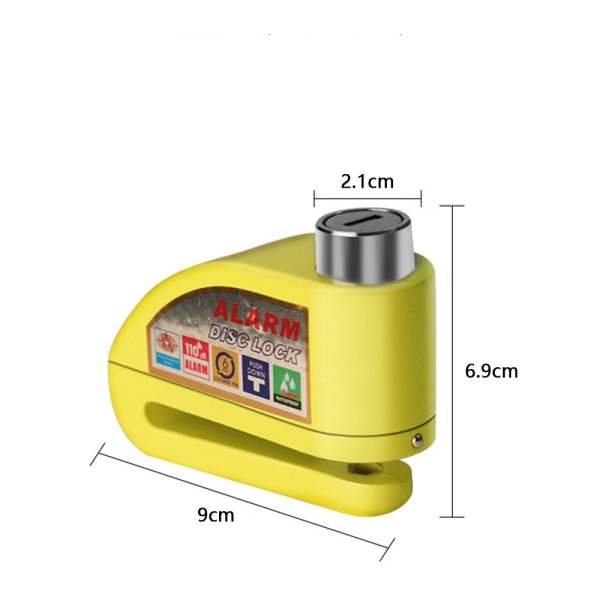 Bromsskivlås motorcykellås larm 110db, skivlås broms