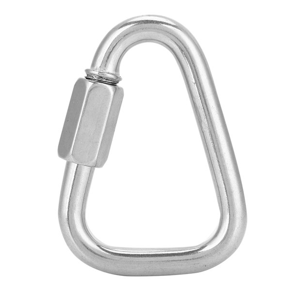 Hållbar Säker Quickdraw Karabiner Utomhus Rostfritt Stål Mellon Lås för Klättring M3.5