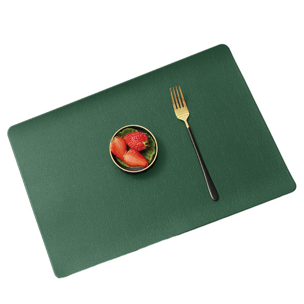 4 läder placemats, halkfria isoleringsmattor, hushållsbordsmattor, vattentäta hotellmattor för västerländsk mat, underlägg.