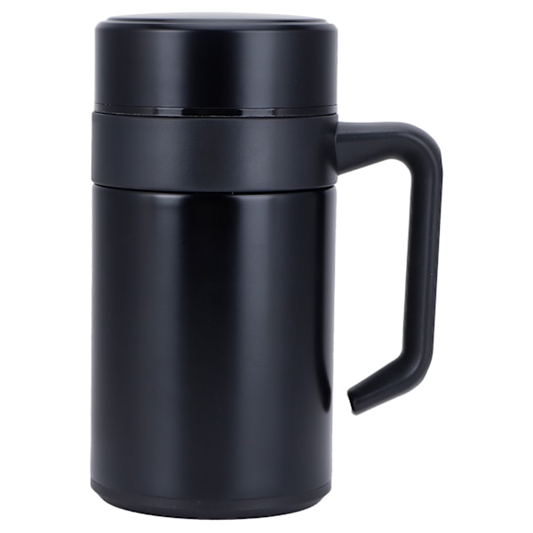 Dubbelväggig vakuumisolerad kaffemugg i rostfritt stål, halkfri botten isolerad kopp för enkelt grepp, korrosionsbeständig hög temperatur