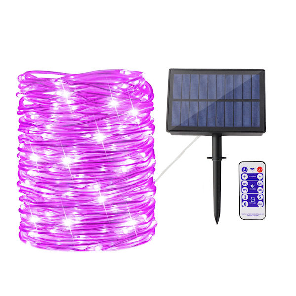 Solcellslinga, 72ft 200 LED 8 mönster för utomhus inomhus Hom