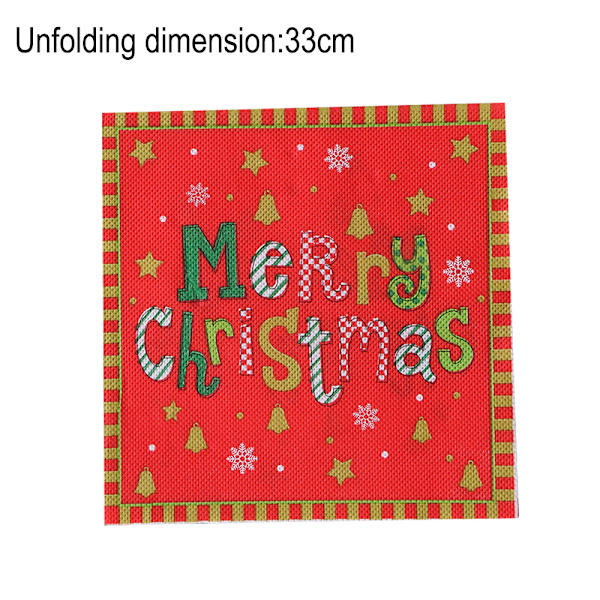 Julpappersnäsdukar, juldekorationer