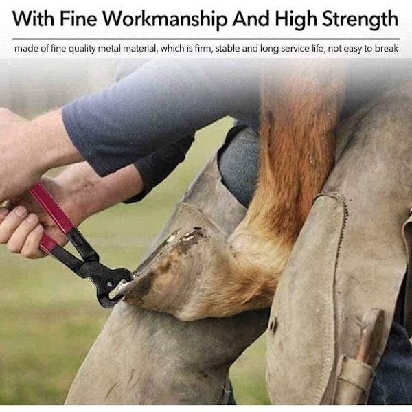 Générique Professional Hoof Trimming Pliers for Horse Hoof Care, Multi-Purpose Hoof Trimmer for Sheep Pigs, Pigs, Cattle, with Rubber Handle,