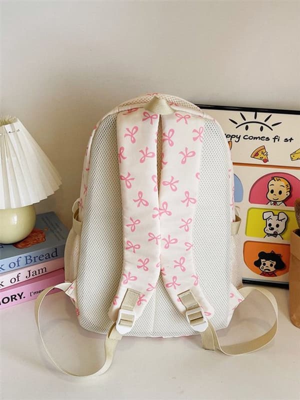 School Bag - Backpack - Bag - Girls' Backpack - School Backpack - 3-piece Cute Bow Backpack Set