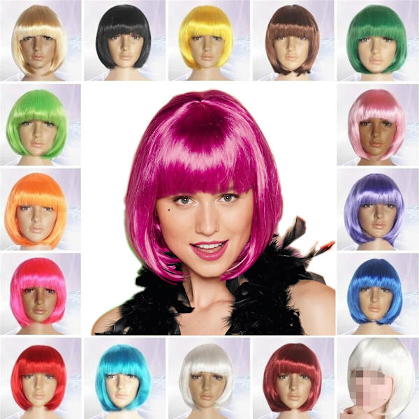Fashion Women&Girls Sexy Wigs ，Full Bangs Short Straight Wig