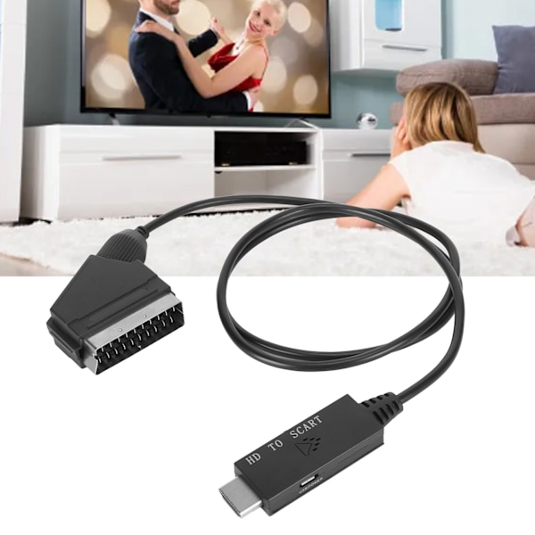 HD Multimedia Interface til Scart-kabel Støtte PAL NTSC HD til Scart Konverter Adapterkabel for TV VHS VCR DVD