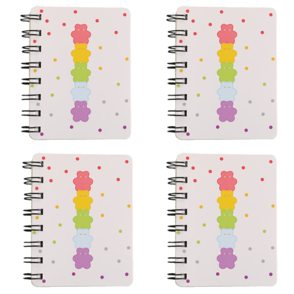 4-pack Pocket Notebook, Memo Pads för hemmakontorstillbehör
