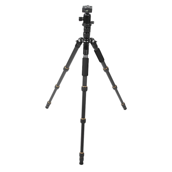 ZOMEI Q666C Kolfiber Svart Portabel Rese Monopod Kulhuvud Stativ för DSLR Digitalkamera