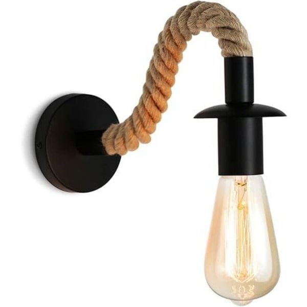 Vintage hamperep vegglampe, Ideell industriell vegglampe, E27