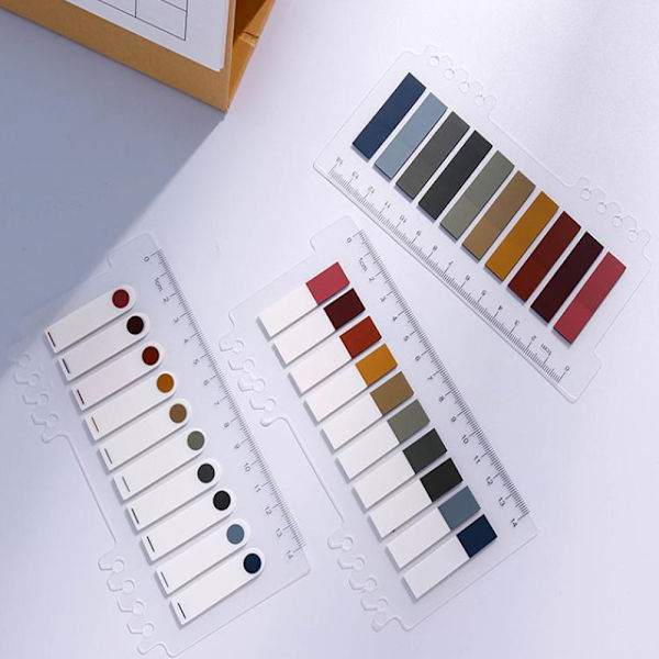 4-pack 800 st självhäftande indexflikar, transparenta