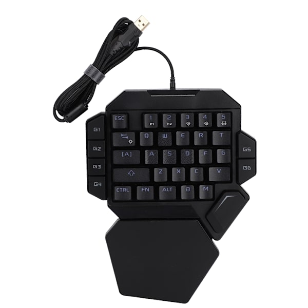 Enhands tangentbord RGB Blacklight mekaniskt tangentbord med makrodefinitionsfunktion
