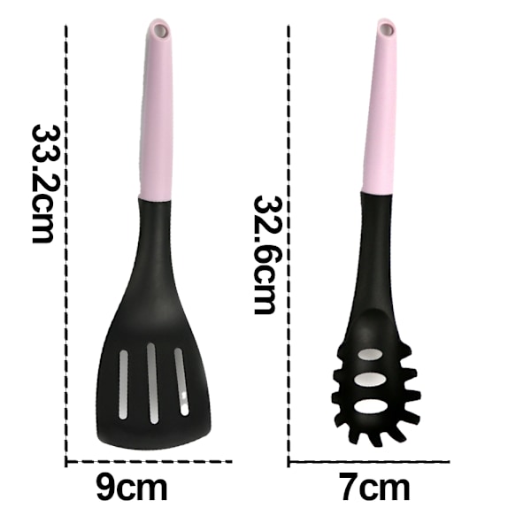 Rosa nylonspatel non-stick panna special matlagningssil