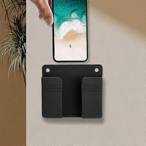 4-in-1 Cell Phone Holder Wall Mounted Charging Dock Stand Organizing Brackets Punch-Free