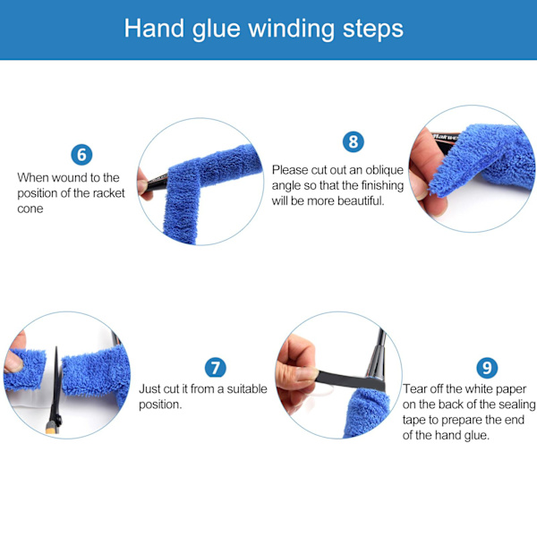 Superabsorberende Bomulds Tennisracketgreb Anti-Slip Svedt Greb Tape til Tennis og Badminton Racket