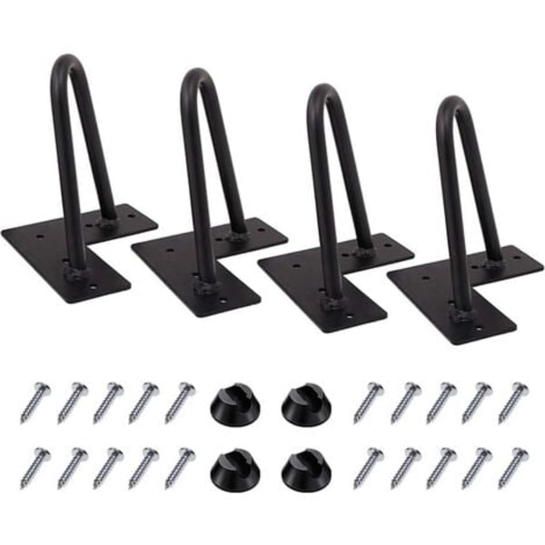 4 st möbelben i metall 10 cm DIY hårnålsben för skåp