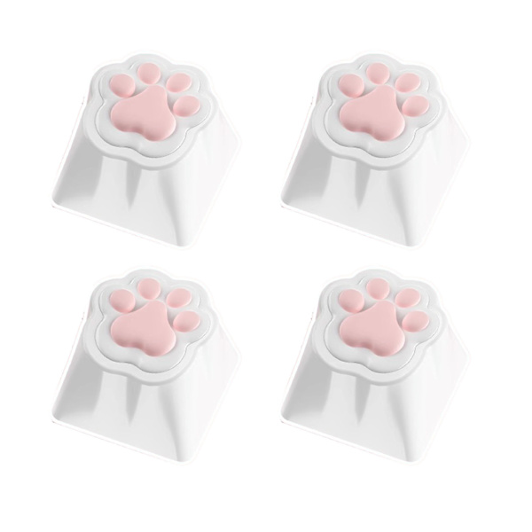 4 st kattkloknappar i mjuk silikon, ergonomisk design, universella, anpassade spelknappar, mekaniska knappar