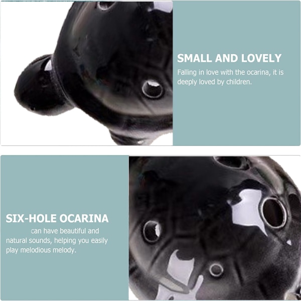 6-håls Ocarina sköldpadda formad Ocarina musikinstrument för black