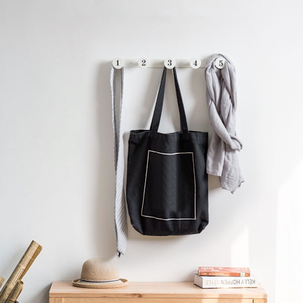 Dekorativa hushållsartiklar, väggmonterade kraftiga krokar för upphängning av kläder, ryggsäckar, hattar, halsdukar, minimalistisk design vita krokar för alla rum