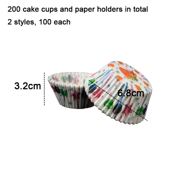 200 stk. cupcakeforme i fedtfri bagepapir