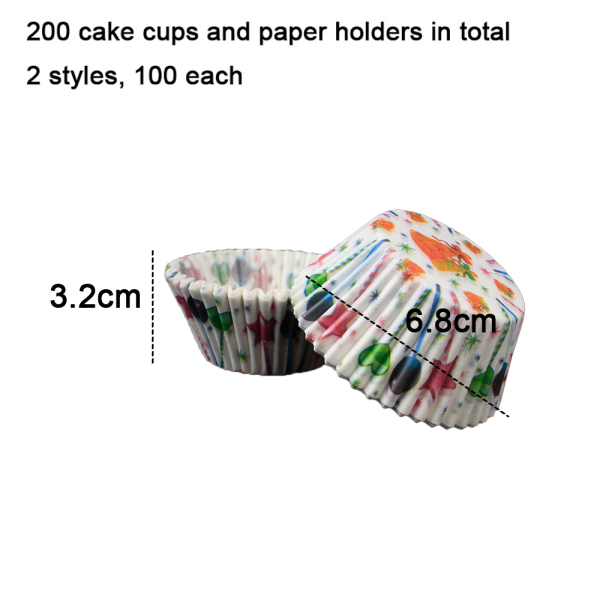 Cupcake Liners Greaseproof Paper Bakekopper 200-Count