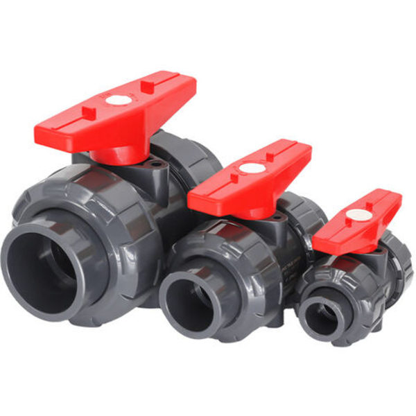Dobbel union ventil til å limes diam 25 mm pvc kuleventil kuleventil kuleventil kuleventil for svømmebasseng，DN20 (Innvendig diameter 25mm)