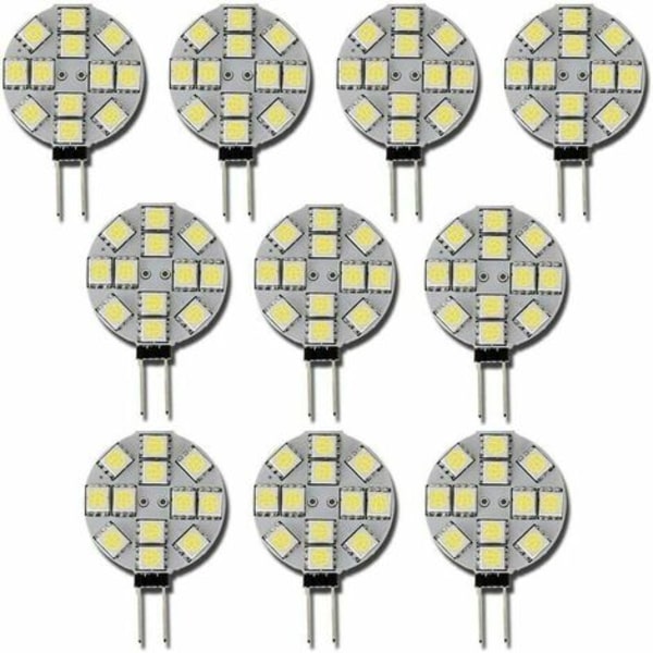 10x G4 LED-lamppu DC 12V Ei himmennettävä Valkoinen 6000K Lamppu