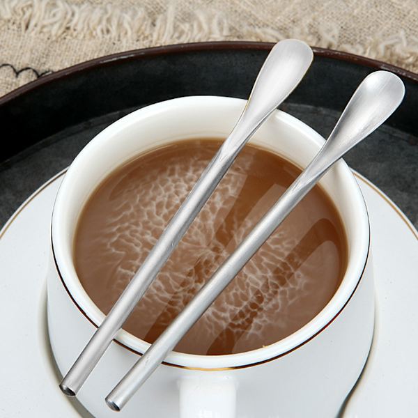 Kaffeskjeer, 304 rustfritt stål lange kafferørestikker, 4