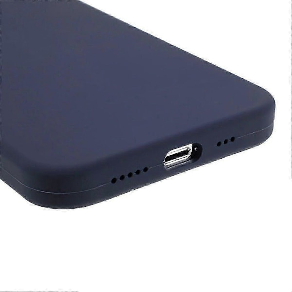 For iPhone 14 Pro-deksel Solid silikon støtsikkert telefonbakdeksel[TT] Dark Blue