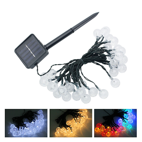 21ft 30 Led Solcellslingor Globe Kristallkula Slingor