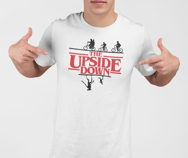 T-skjorte - Stuck in the upside down M Medium m