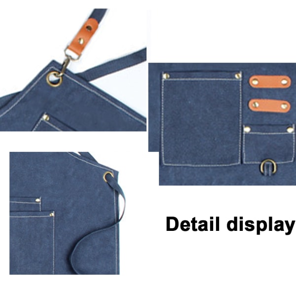 Split Apron med justerbare stropper, kokkeforkle - kryssryggforkle