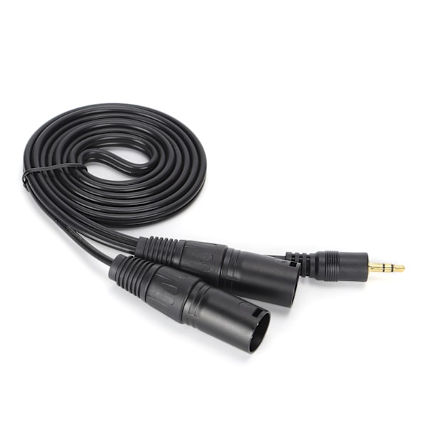 Mikrofonkabel 3,5 mm kontakt til dobbel XLR hann adapter Interconnect Patch Cord3.5 XLR 3 m / 9,8 fot